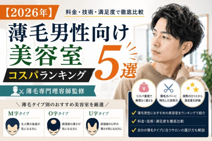 薄毛男性美容室　コスパランキング　株式会社ウスゲノミカタ　USUGE BEAUTY