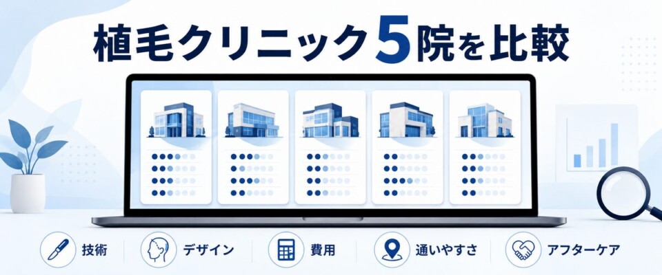 植毛クリニック5院の比較