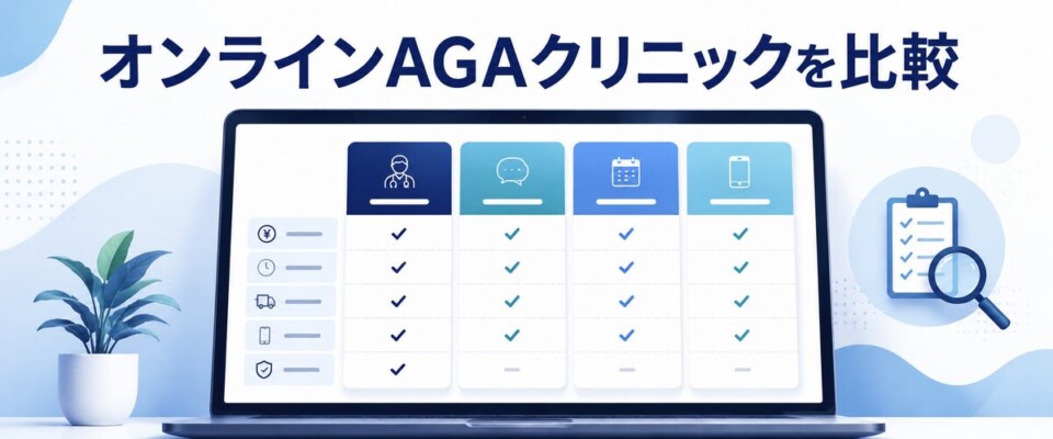 オンラインAGAクリニック4院の比較
